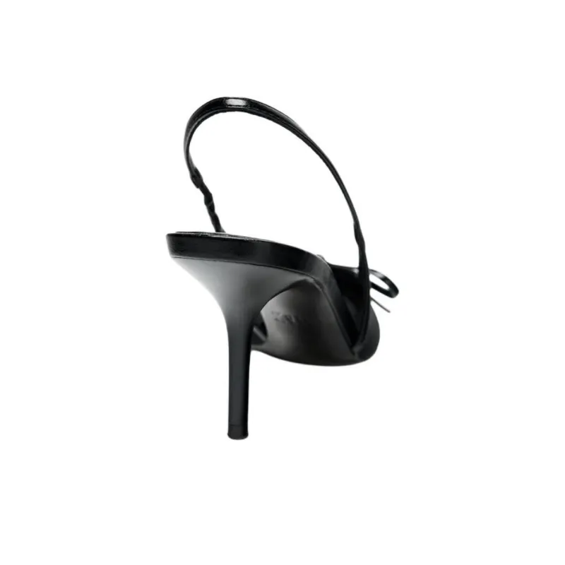 ZARA Slim Heel High Heels 8.5cm Women's Black-4