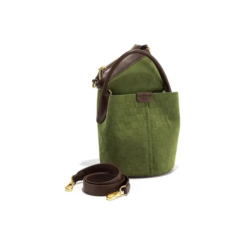 CLEVER& KETCH PU Bucket Bag Combo Bag Handbag Women's Green-5
