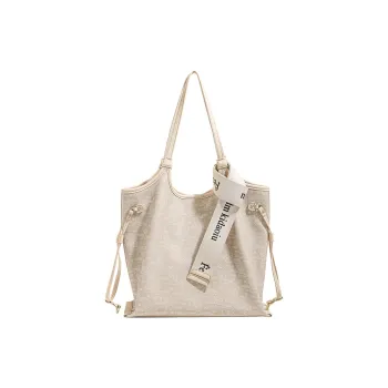 H YXIANG Microfiber Synthetic Leather Shoulder Bag Regular Women's Beige Apricot
