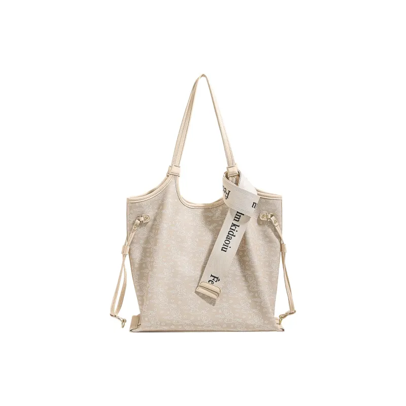 H YXIANG Microfiber Synthetic Leather Shoulder Bag Regular Women's Beige Apricot-0