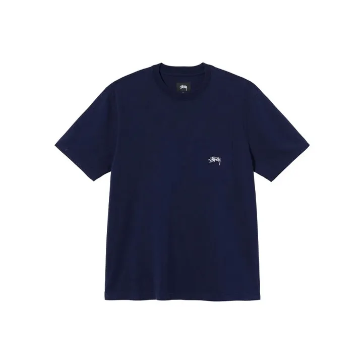 Stussy Stock Logo Pocket Crew Tee-0