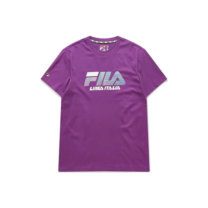 FILA FUSION T Shirts Unisex Grape Purple-0