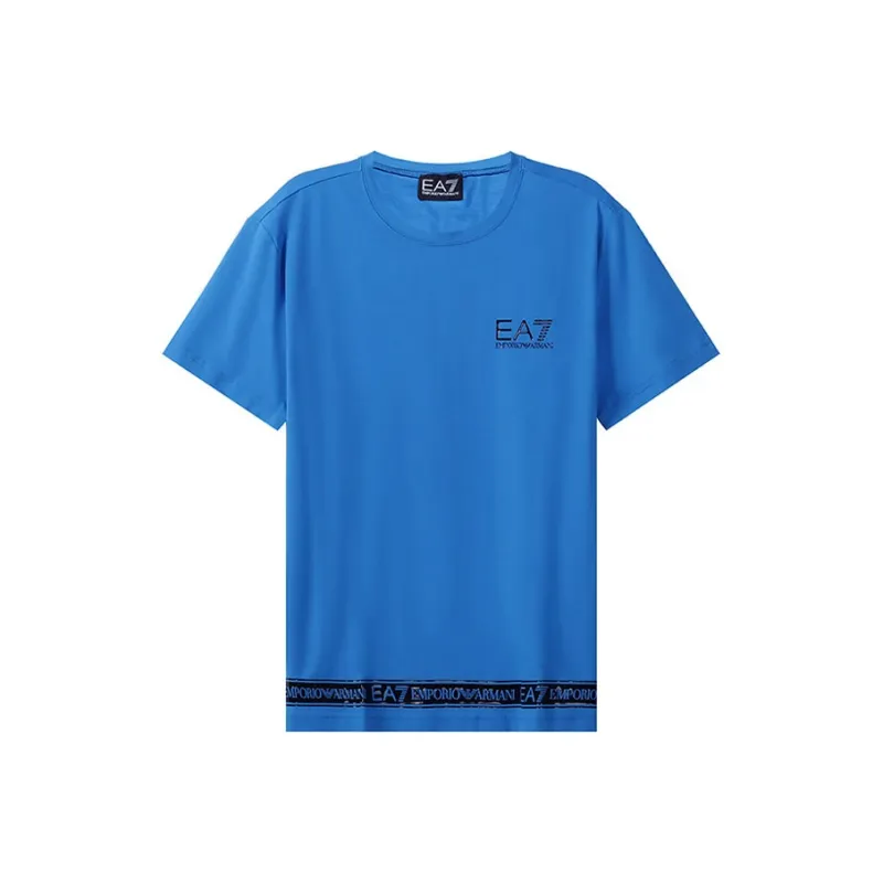 EMPORIO ARMANI T Shirts Men Sky Blue-0