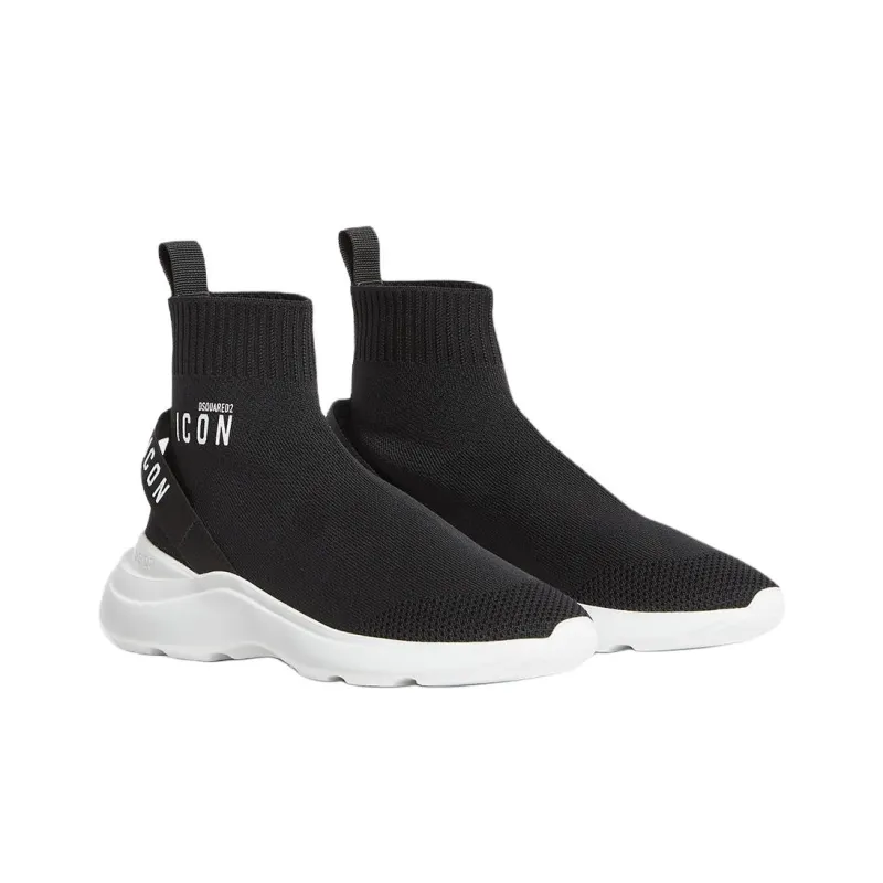 DSQUARED 2 Icon Fly High Top Casual Shoes Women's Black-2