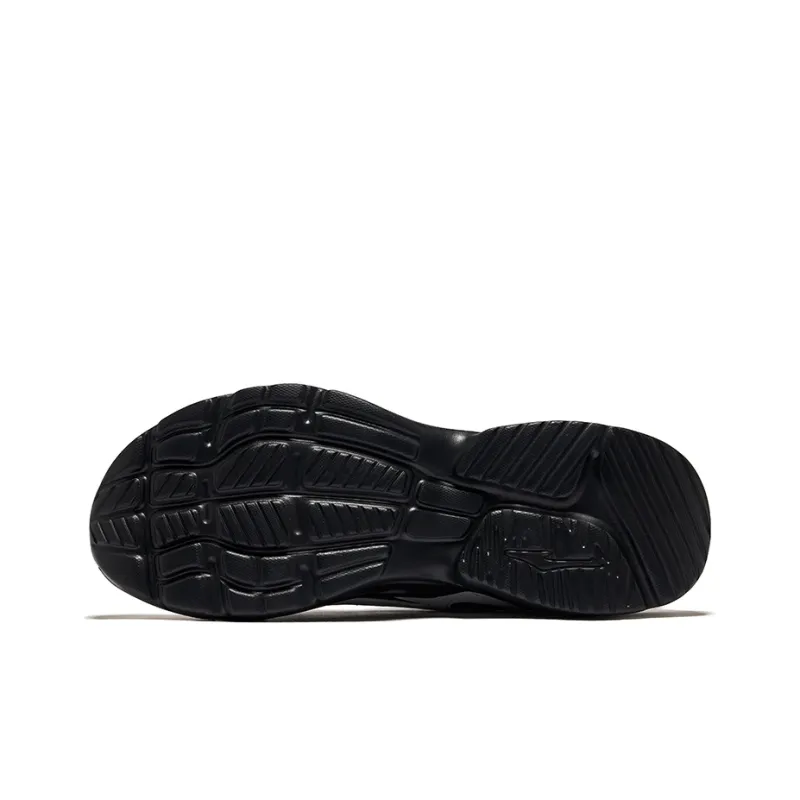 Erke Wear Resistant Breathable Height Increasing Low Top Casual Shoes Men's Jet Black Mist Gray-4