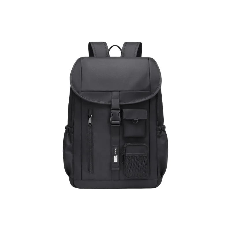 V.NINE Fabric Backpack Regular Unisex Khaki/Obsidian Black-12