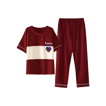 Huggy Kissy Pajama Set Men's Burgundy