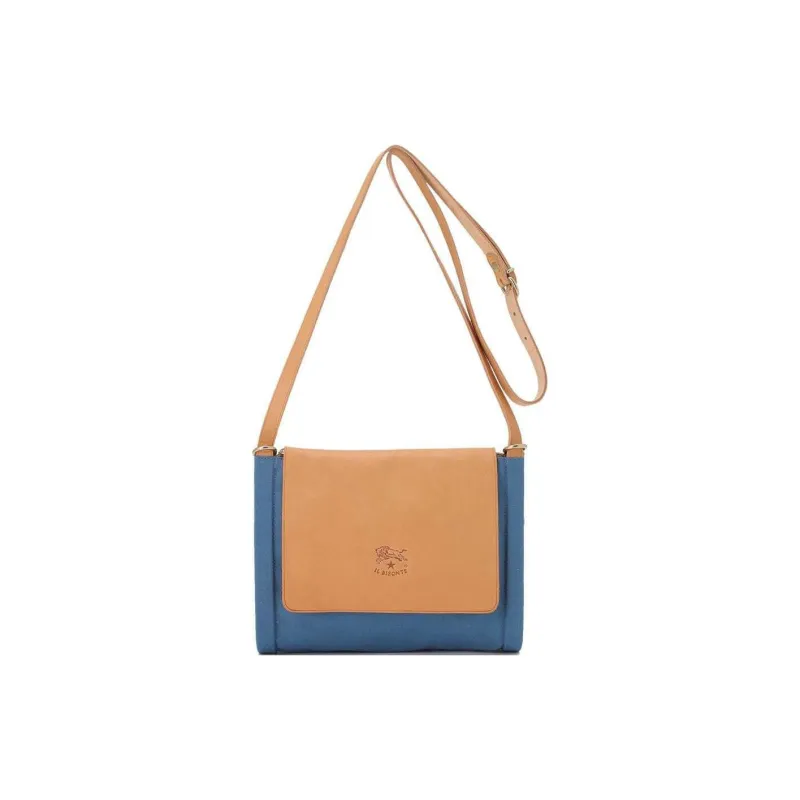 Il Bisonte Cotton With Cow Leather Patchwork Shoulder Bag Crossbody Bag Women's Multicolor-12