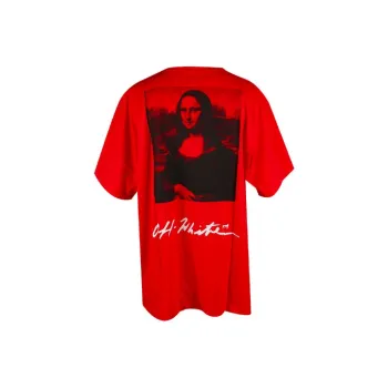 OFF WHITE Slim Fit Monalisa Graphic Print T Shirt