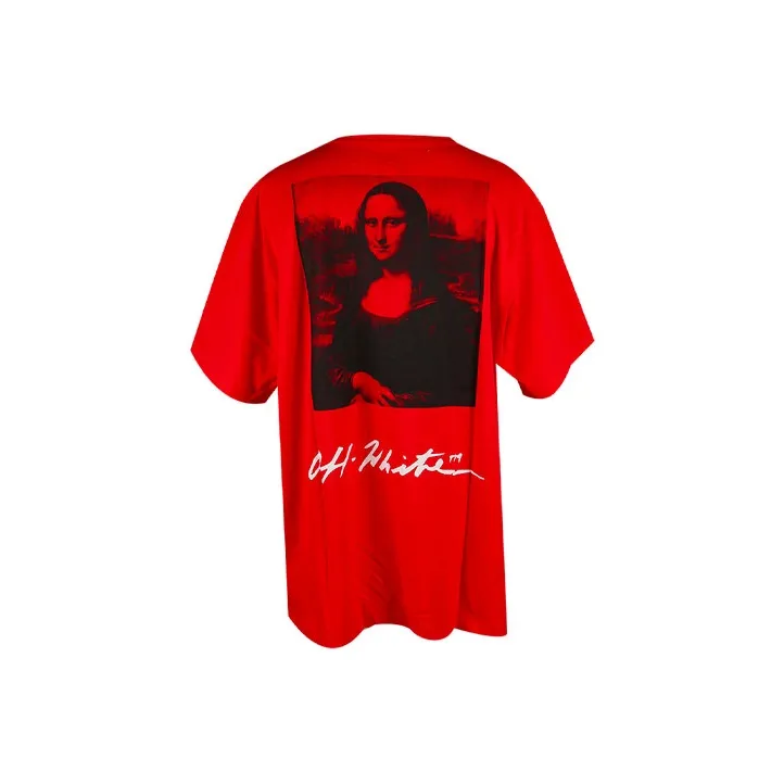 OFF WHITE Slim Fit Monalisa Graphic Print T Shirt-0