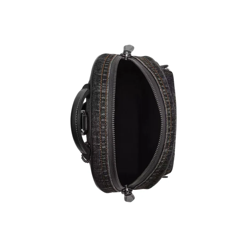 COACH Denim Sling Bag Tubas Men's Black-2