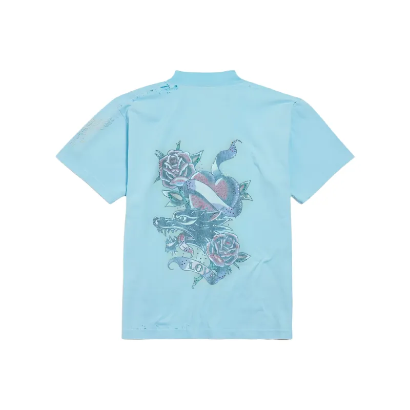 Balenciaga Regular T Shirt Women's Light Blue Regular Fit-1