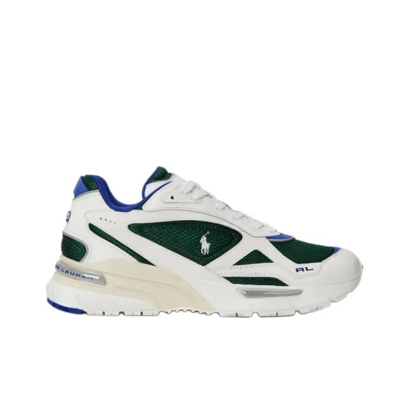 Polo Ralph Lauren Trackster 275 Low Top Casual Shoes Men's White Green-1