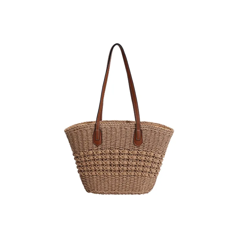 Yalu Woven Shoulder Bag Regular Women's Beige/Khaki-7
