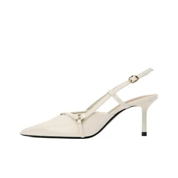 ZARA Slim Heel High Heels 8cm Women's White