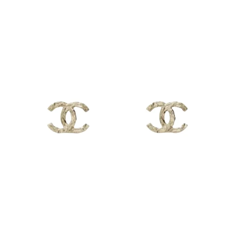 CHANEL Metal Earrings Unisex Gold-0