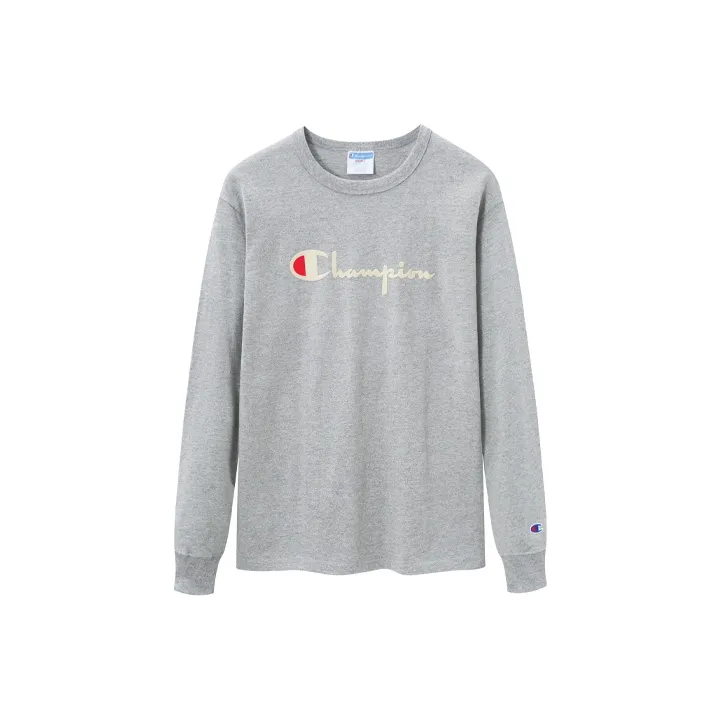 Champion Crew Neck Regular Sweatshirt US Version Unisex Light Gray-0