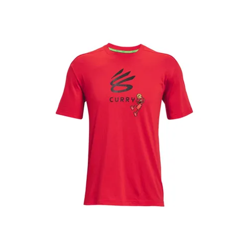 Under Armour Curry X Sesame Street Set-in Sleeve T-Shirt Men's Red