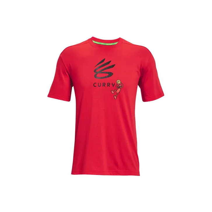 Under Armour Curry X Sesame Street Set in Sleeve T Shirt Men's Red-0