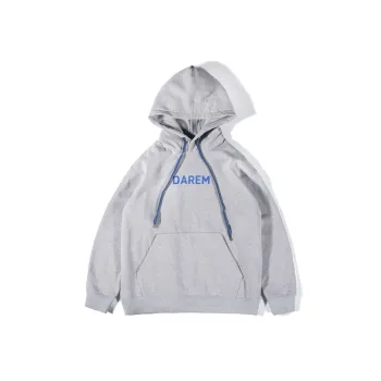 DAKYAM Hooded Loose Fit Sweatshirt Unisex Gray