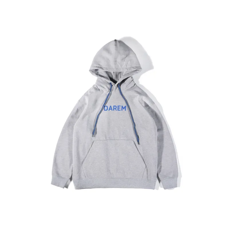 DAKYAM Hooded Loose Fit Sweatshirt Unisex Gray-0