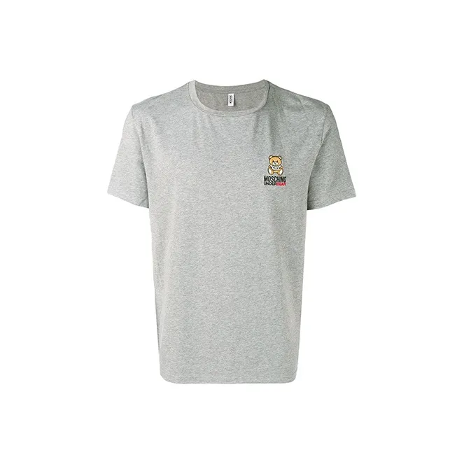 MOSCHINO Logo Embroidered Crewneck T Shirt-0
