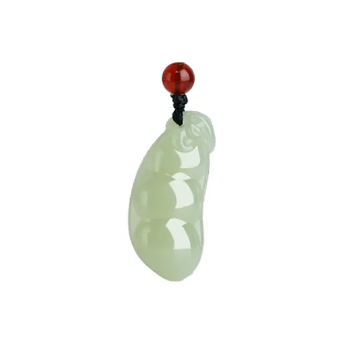 Jade Said Necklaces Pale Greenish White Jade Unisex