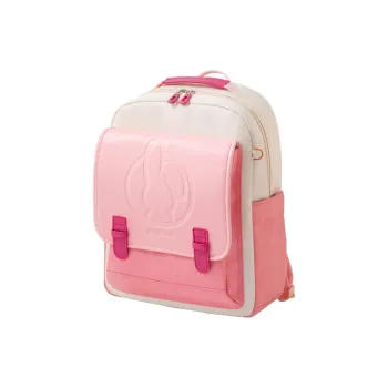 Worm's Home Polyester Student Bag Peach Aura Pink/Pine Green