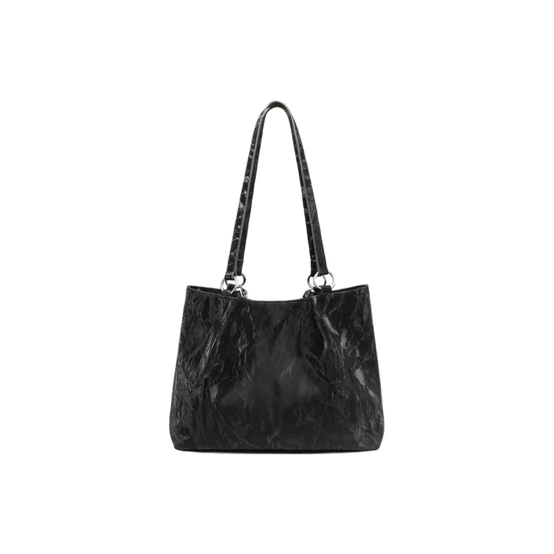 C°BANNER Cow Leather Shoulder Bag Tote Regular Women's Black-7