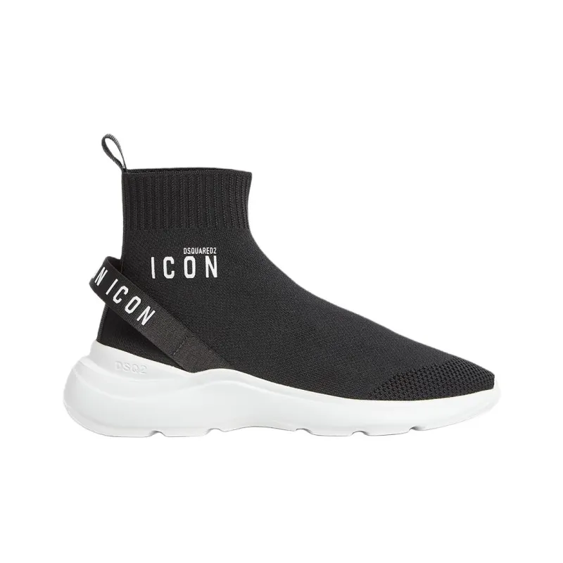 DSQUARED 2 Icon Fly High Top Casual Shoes Women's Black-1