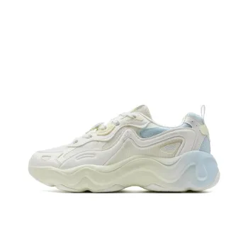 XTEP Sports Life Collection Non slip Wear resistant Impact resistant Low Top Chunky Sneakers Women's White Blue