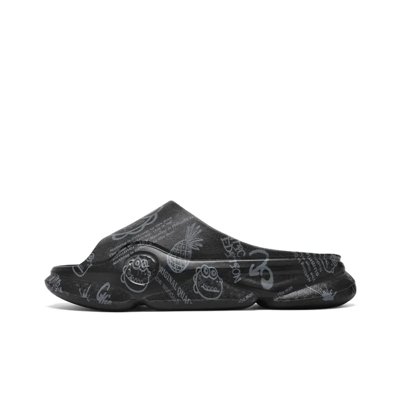 NANJIREN EVA Graffiti Slip Resistant Abrasion Resistant Cushioning Slide Slippers Men's-12