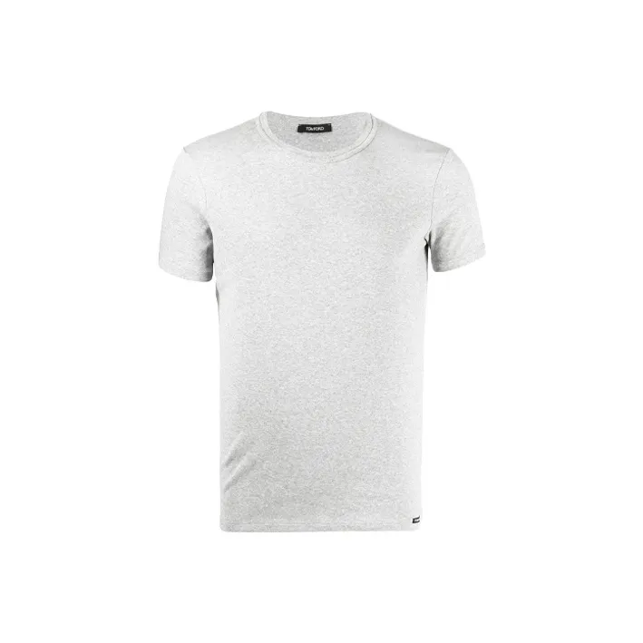 TOM FORD Logo Patch Crew Neck T shirt-0