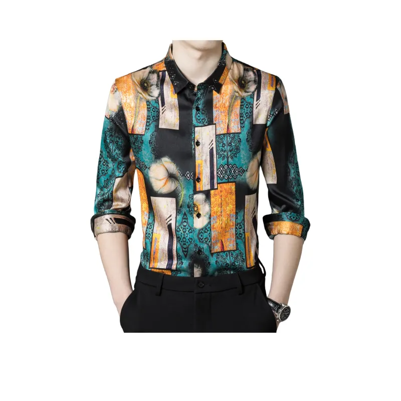 PIERRE CARDIN Shirt Men's Yellow Green-1