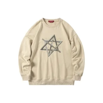 ENSHADOWER Crew Neck Loose Fit Sweatshirt Unisex Khaki