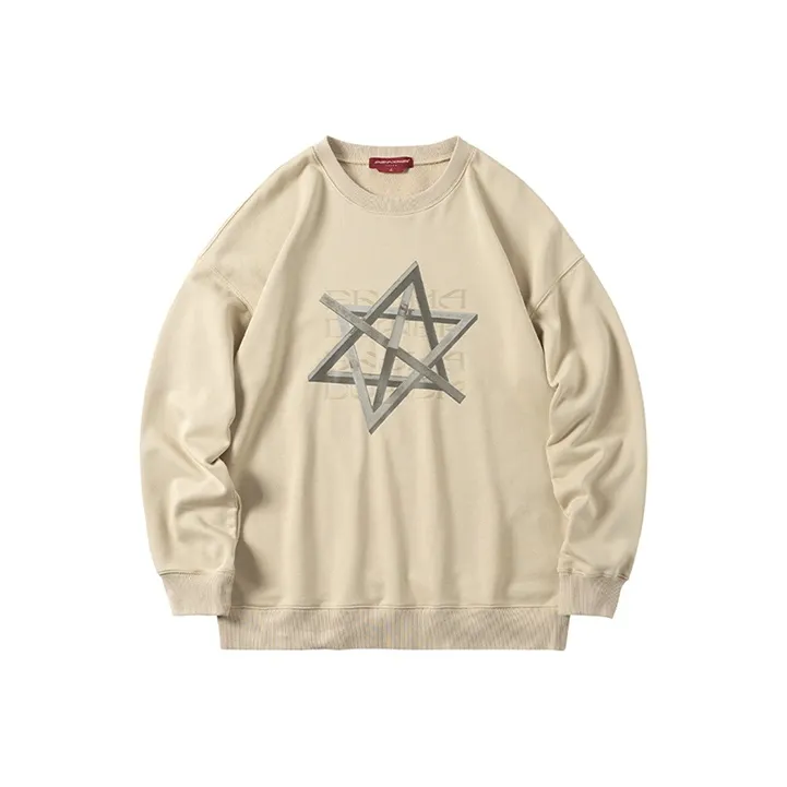 ENSHADOWER Crew Neck Loose Fit Sweatshirt Unisex Khaki-0