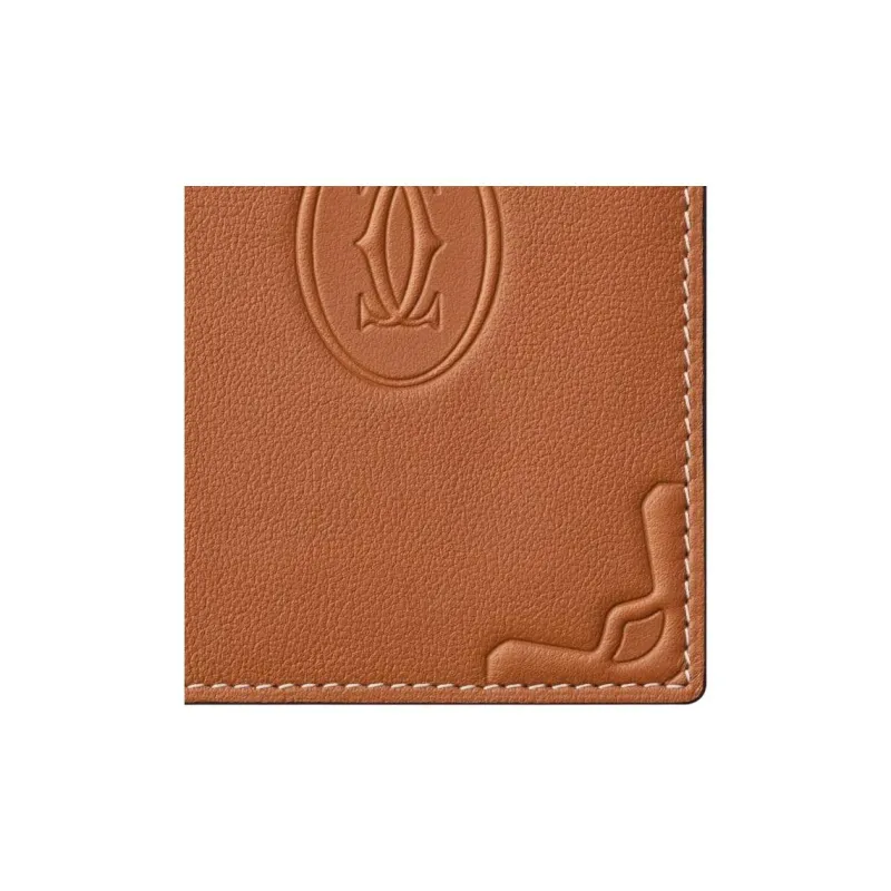 CARTIER Calfskin Card Holder Women's Caramel-2