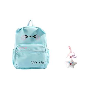 Yalu Nylon Fabric Backpack Unisex Blue