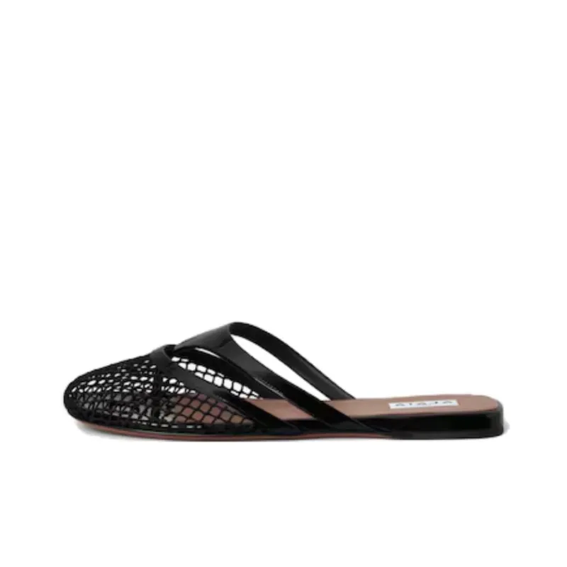 Alaia Slip Resistant Wrap toe Slippers Women's Black-0
