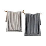 Pearl Shell White+Moonlight Lime[2 Pack Anti-Shrink Ore Style]Towel 40*80cm