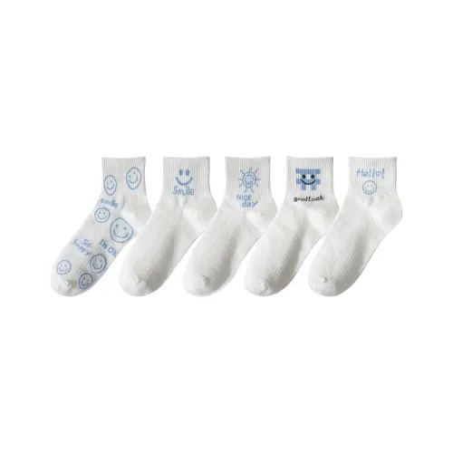 Temooues Mid Calf Socks Women's 5 Pack