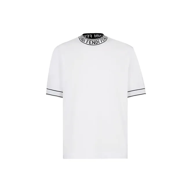 FENDI Short Sleeved Men's White-0