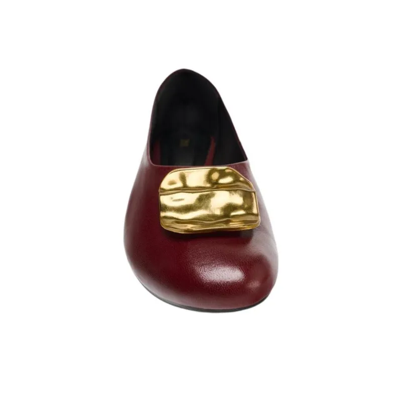 ZARA Casual Single Shoes 1cm Women's Red-3