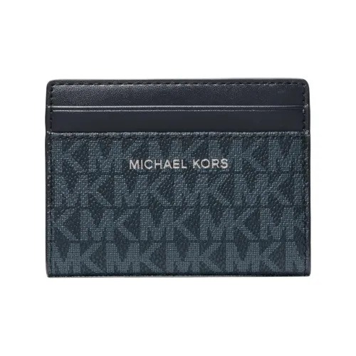 MICHAEL KORS COOPER Artificial Leather Card Holder Men's Dark Blue