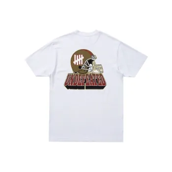 UNDEFEATED Crew Neck Fitted Straight Short Sleeved T Shirt Men's White