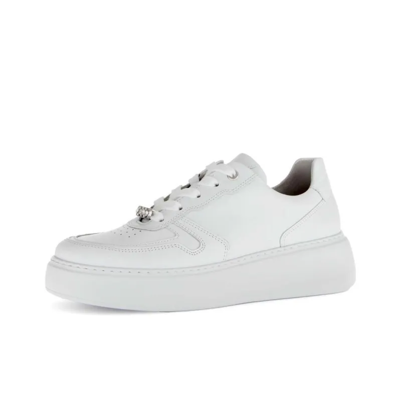 Gabor Comfort Low Top Skateboard Shoes Women's White-2