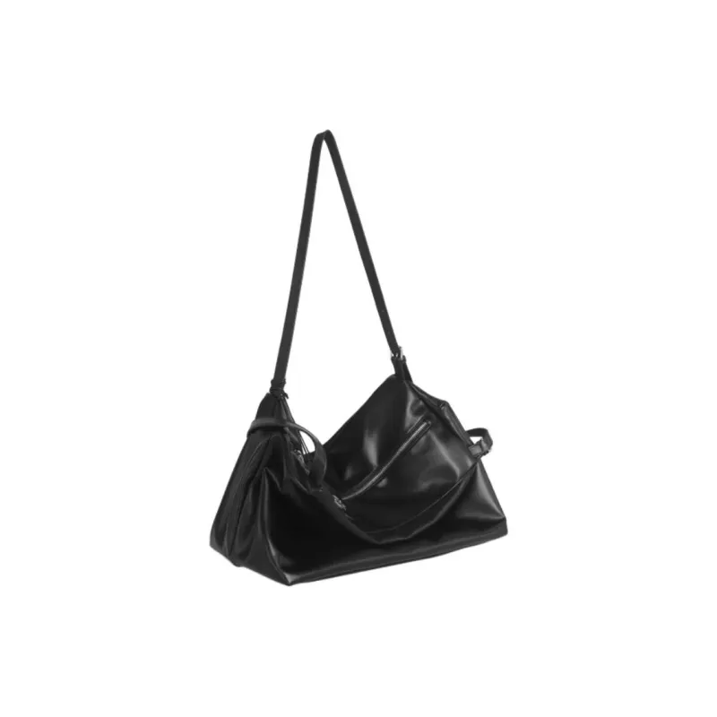 Kikawa Card Synthetic Leather Tote Bag, Shopping Bag, Shoulder Bag Large Size Women's Black-3