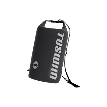TOSWIM PVC Backpack Swim Bag Unisex Black/Lemon