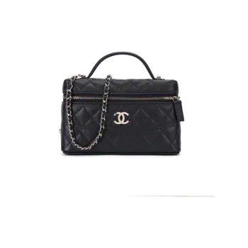 CHANEL Calfskin Shoulder Bag Crossbody Bag Handbag Women's Black