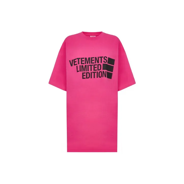 Vetements T-Shirts Unisex Red-0